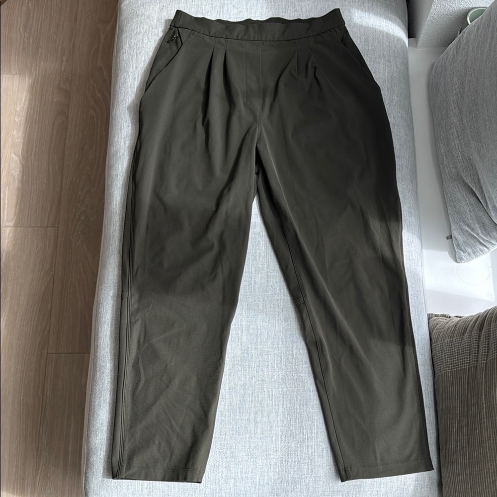 Lululemon High Rise Athletic Pants Olive Green